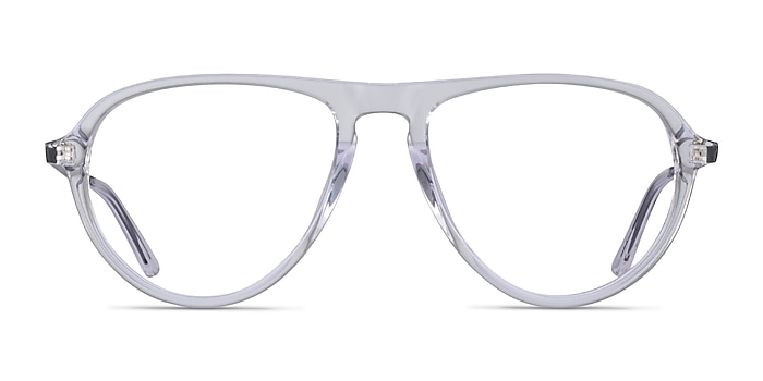 Stratosphere Clear Matte Black Acetate Eyeglass Frames from EyeBuyDirect