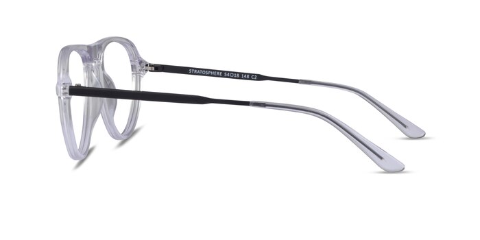 Stratosphere Clear Matte Black Acétate Montures de lunettes de vue d'EyeBuyDirect