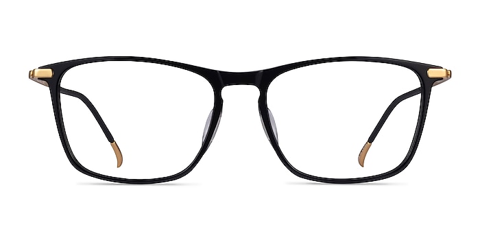 Estuary Black Gold Acetate Eyeglass Frames from EyeBuyDirect