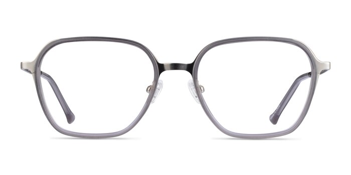 Atami Gray Silver Acétate Montures de lunettes de vue d'EyeBuyDirect