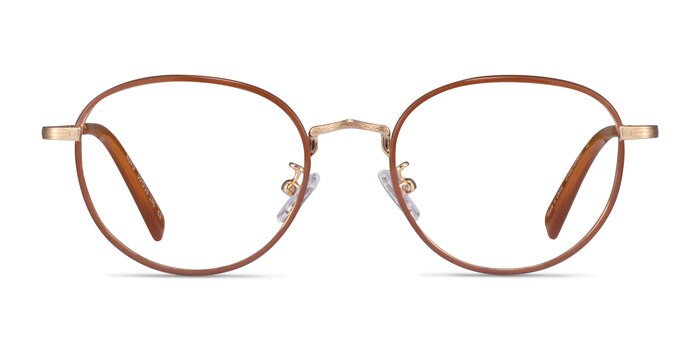 Kofu Brown Gold Acetate Eyeglass Frames from EyeBuyDirect