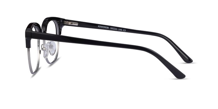 Komorebi Black Silver Acétate Montures de lunettes de vue d'EyeBuyDirect