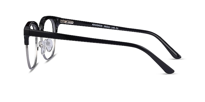 Komorebi Black Silver Acetate Eyeglass Frames from EyeBuyDirect
