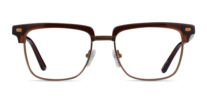 Murakami Clear Brown Bronze Acetate Eyeglass Frames from EyeBuyDirect