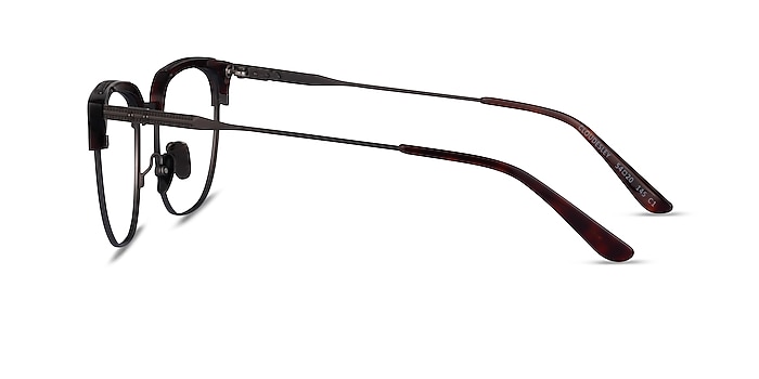 Cloudesley Tortoise Gunmetal Acétate Montures de lunettes de vue d'EyeBuyDirect