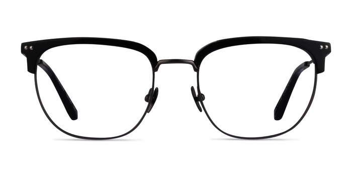 Cloudesley Black Gunmetal Acétate Montures de lunettes de vue d'EyeBuyDirect