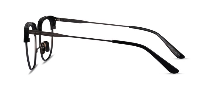 Cloudesley Black Gunmetal Acétate Montures de lunettes de vue d'EyeBuyDirect