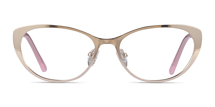 Thames Gold Acetate Eyeglass Frames from EyeBuyDirect
