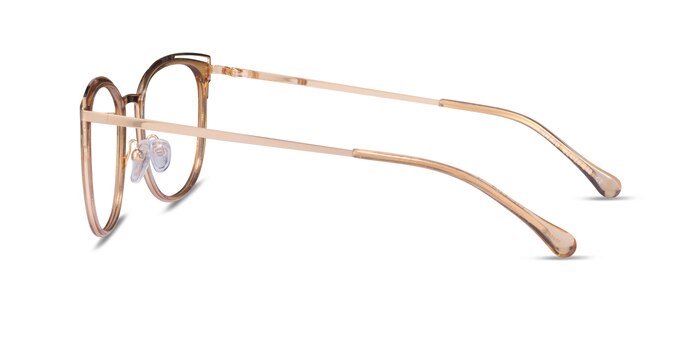 Moving Clear Yellow Gold Acétate Montures de lunettes de vue d'EyeBuyDirect