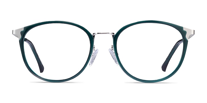 Light Teal Silver Acetate Eyeglass Frames from EyeBuyDirect