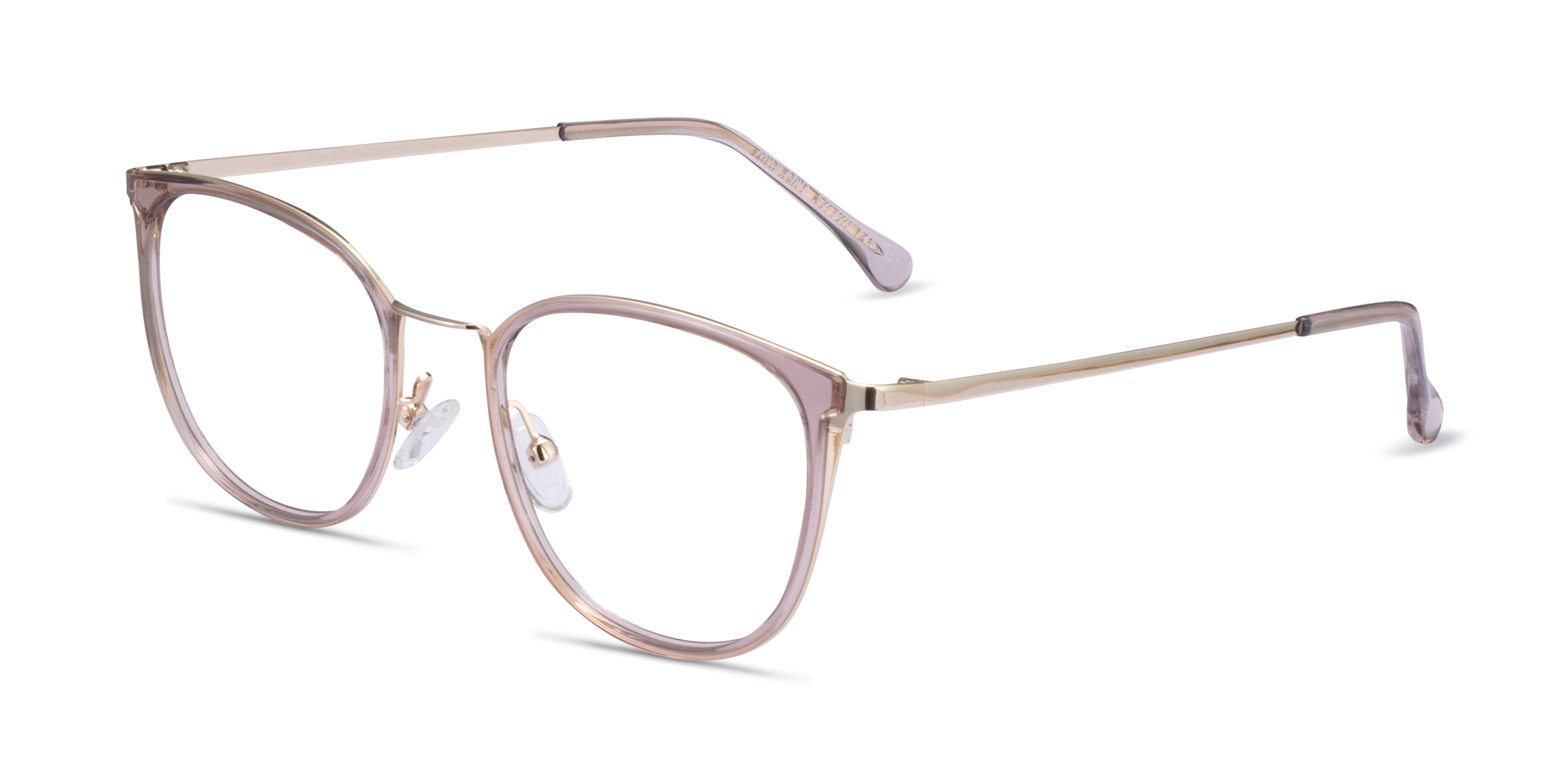 Midland Square Clear Purple Gold Full Rim Eyeglasses Eyebuydirect