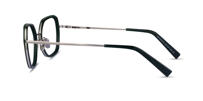 Bourdon Green Silver Acétate Montures de lunettes de vue d'EyeBuyDirect