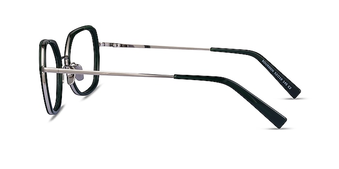 Bourdon Green Silver Acetate Eyeglass Frames from EyeBuyDirect