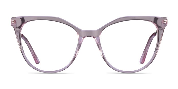 Carolina Clear Pink Acétate Montures de lunettes de vue d'EyeBuyDirect