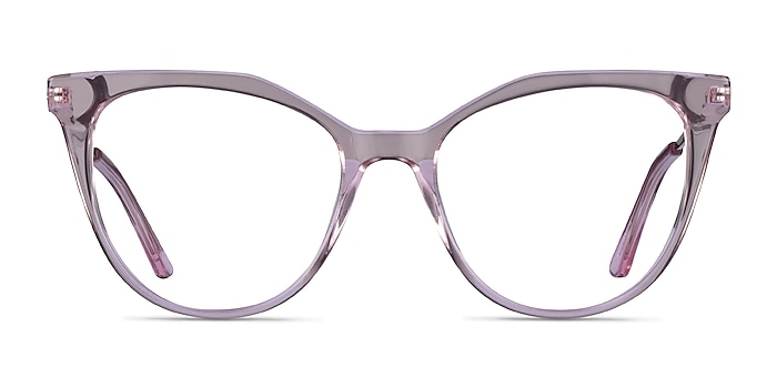 Carolina Clear Pink Acetate Eyeglass Frames from EyeBuyDirect