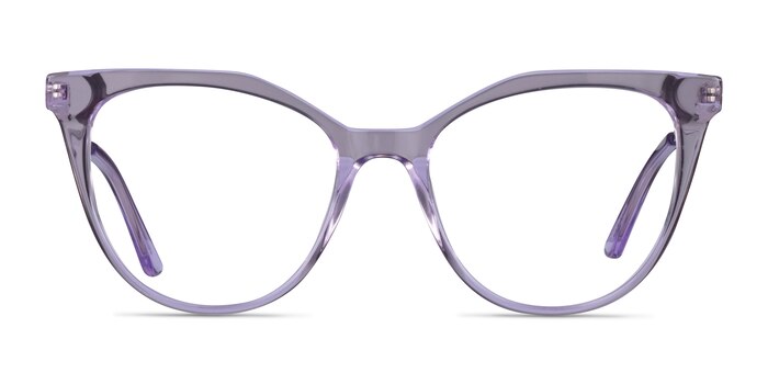 Carolina Clear Purple Acétate Montures de lunettes de vue d'EyeBuyDirect