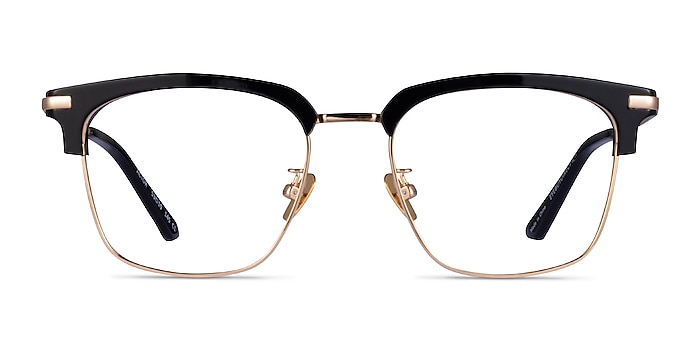 Actor Black Gold Acetate Eyeglass Frames from EyeBuyDirect