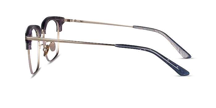 Actor Gray Silver Acétate Montures de lunettes de vue d'EyeBuyDirect