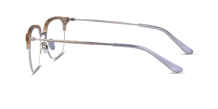 Witty Clear Yellow Silver Acétate Montures de lunettes de vue d'EyeBuyDirect
