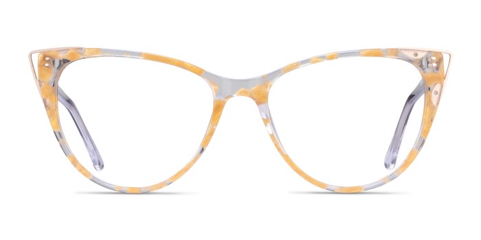 Celebrate Clear Yellow Rose Gold Acetate Eyeglass Frames from EyeBuyDirect