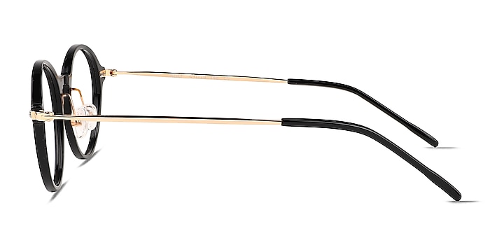 Reily Black Gold Acetate Eyeglass Frames from EyeBuyDirect