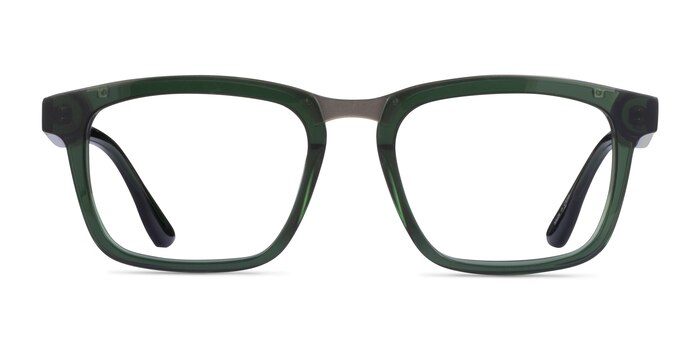 Fraser Clear Green Silver Acétate Montures de lunettes de vue d'EyeBuyDirect