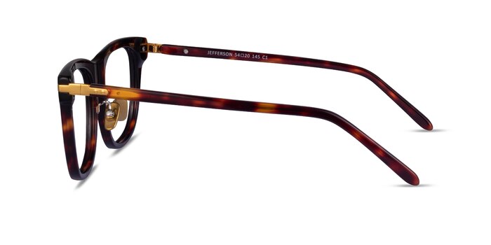 Jefferson Tortoise Gold Acétate Montures de lunettes de vue d'EyeBuyDirect