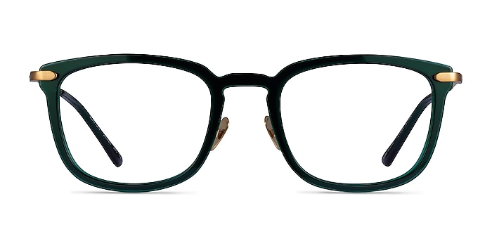 Clayton Dark Green Gold Acétate Montures de lunettes de vue d'EyeBuyDirect