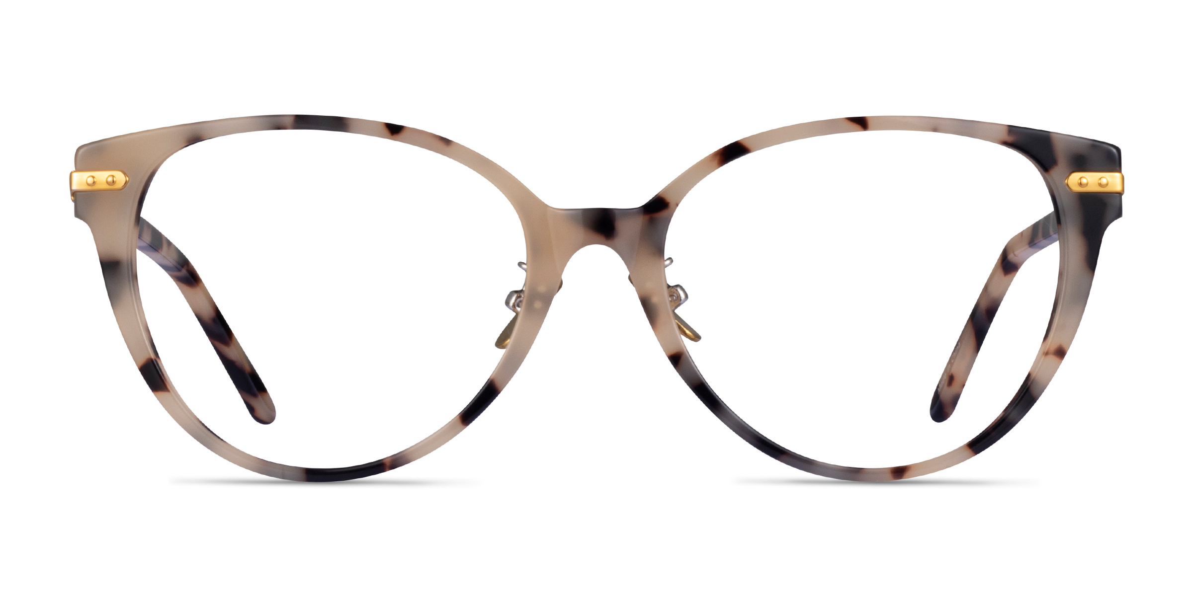 Luca Cat Eye Ivory Tortoise Gold Glasses for Women | Eyebuydirect