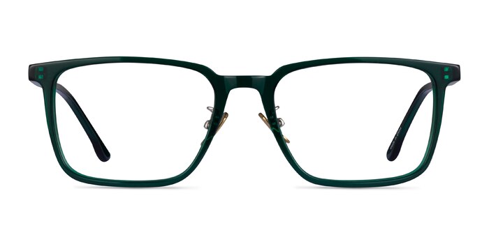 Pierce Dark Green Acetate Eyeglass Frames from EyeBuyDirect