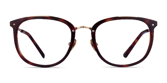 Yves Tortoise Gold Acetate Eyeglass Frames from EyeBuyDirect