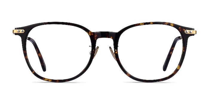 Hollis Tortoise Gold Acetate Eyeglass Frames from EyeBuyDirect
