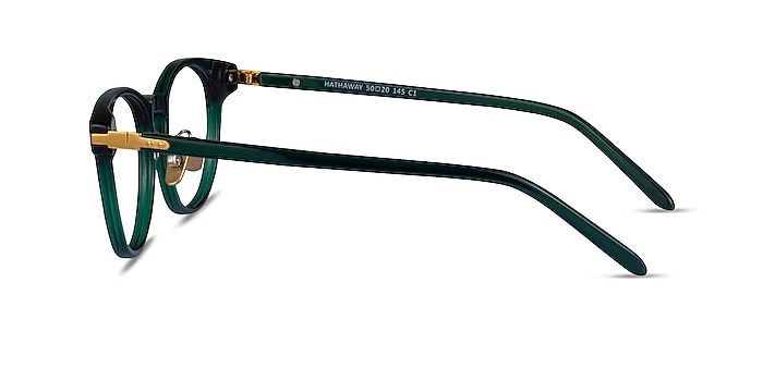 Hathaway Clear Green Gold Acétate Montures de lunettes de vue d'EyeBuyDirect