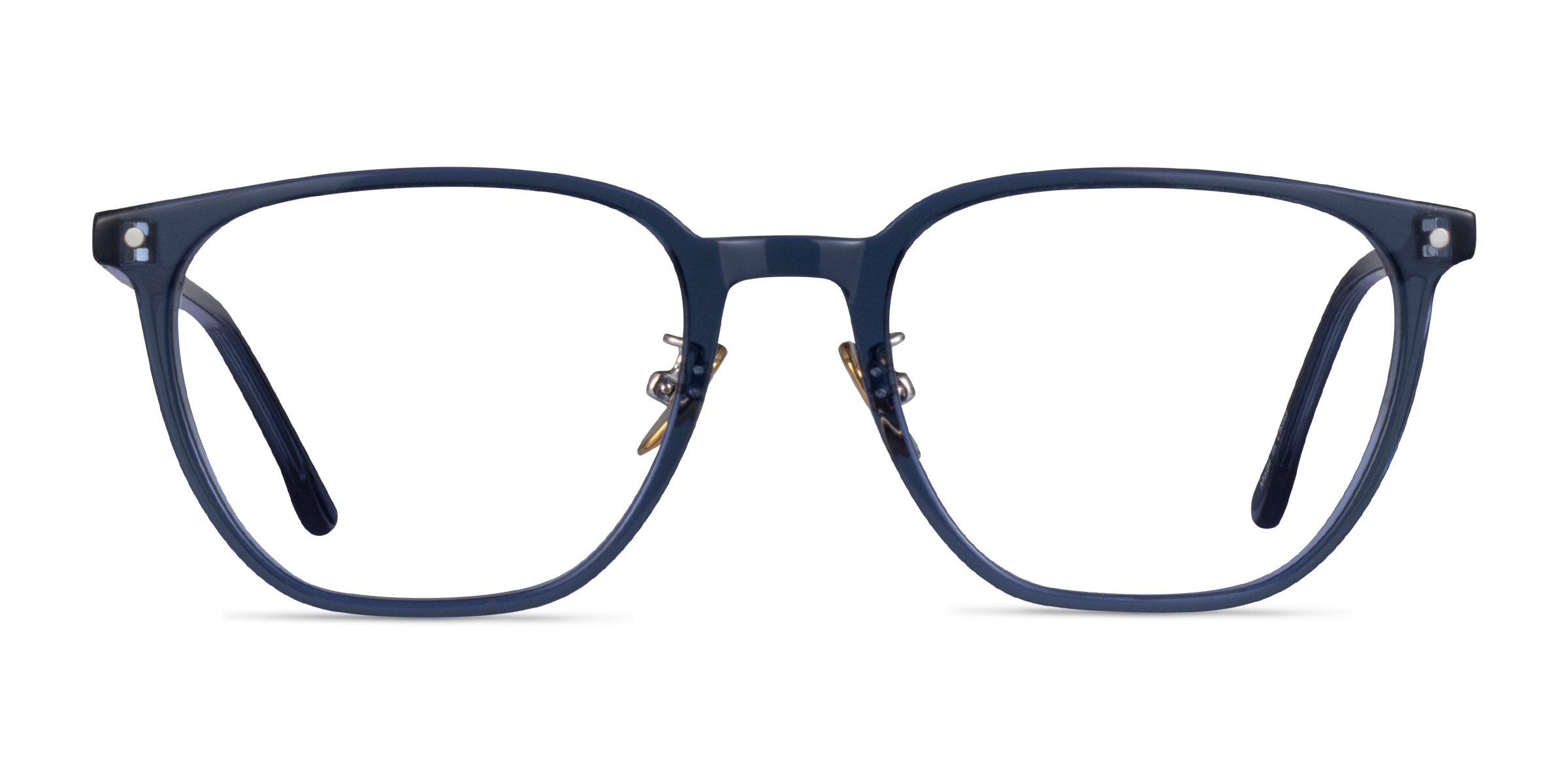 Hunter Rectangle Clear Blue Full Rim Eyeglasses | Eyebuydirect