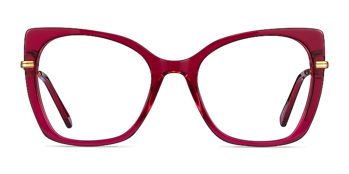 Delancey Clear Pink Gold Acetate Eyeglass Frames from EyeBuyDirect