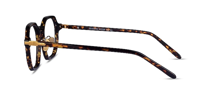 Quentin Tortoise Gold Acetate Eyeglass Frames from EyeBuyDirect