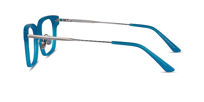Blythe Aqua Silver Acétate Montures de lunettes de vue d'EyeBuyDirect