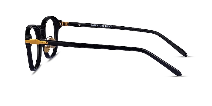 Lark Black Gold Acetate Eyeglass Frames from EyeBuyDirect