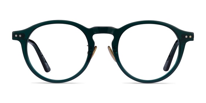 Tilly Dark Green Gold Acétate Montures de lunettes de vue d'EyeBuyDirect