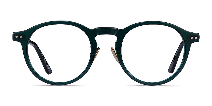 Tilly Dark Green Gold Acetate Eyeglass Frames from EyeBuyDirect