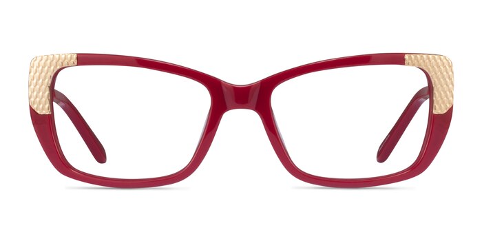 Gilded Burgundy Gold Acétate Montures de lunettes de vue d'EyeBuyDirect