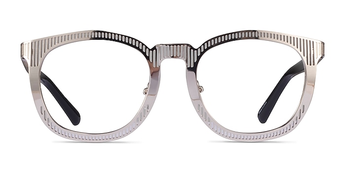 Wright Argenté Acétate Montures de lunettes de vue d'EyeBuyDirect