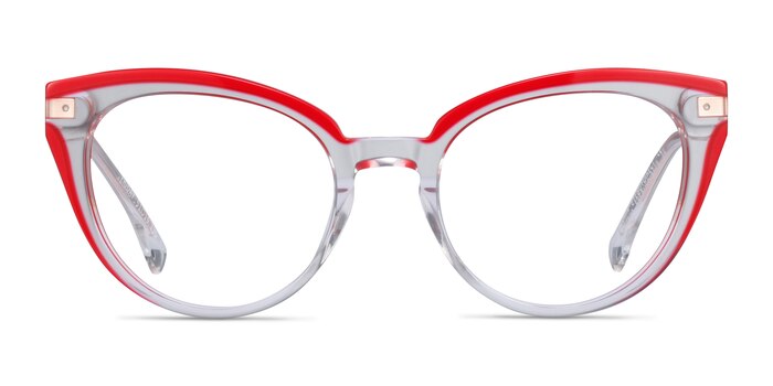 Friday Clear Red Acétate Montures de lunettes de vue d'EyeBuyDirect