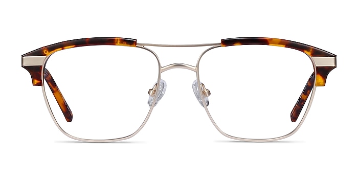 Flight Matte Gold Tortoise Acetate Eyeglass Frames from EyeBuyDirect