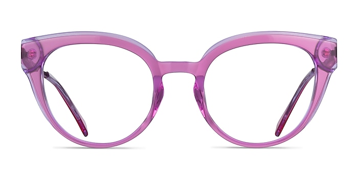 Swerve Clear Purple Acetate Eyeglass Frames from EyeBuyDirect