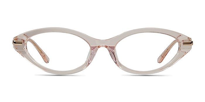 Lovely Clear Champagne Acetate Eyeglass Frames from EyeBuyDirect