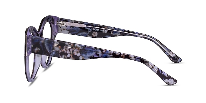 Lilium Purple Floral Gold Acetate Eyeglass Frames from EyeBuyDirect