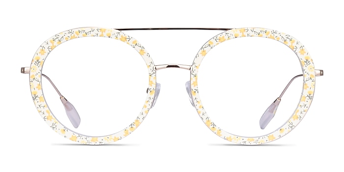 Plumeria Yellow Floral Acétate Montures de lunettes de vue d'EyeBuyDirect