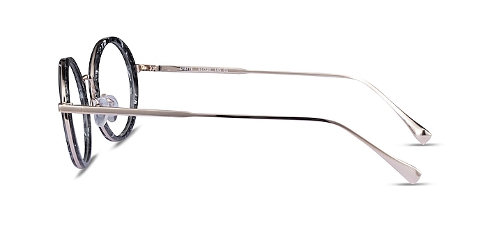 Cybele Gray Floral Gold Acetate Eyeglass Frames from EyeBuyDirect