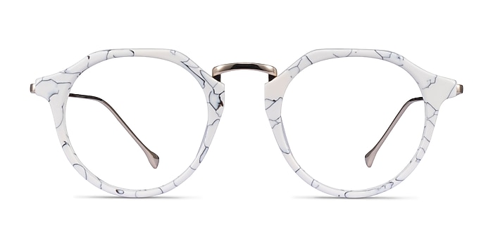 Phoebe Black White Acetate Eyeglass Frames from EyeBuyDirect
